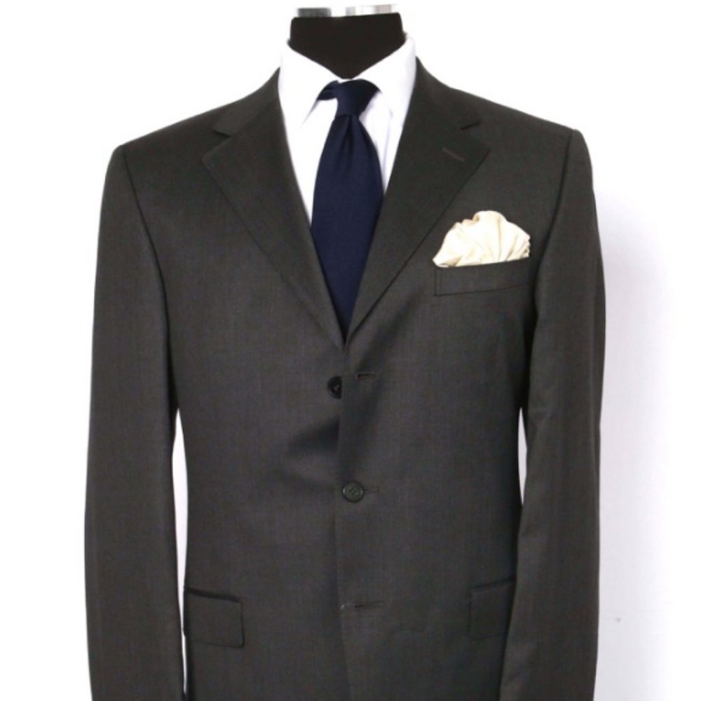 Z - Zegna Z City Fit Solid Charcoal Grey 42R